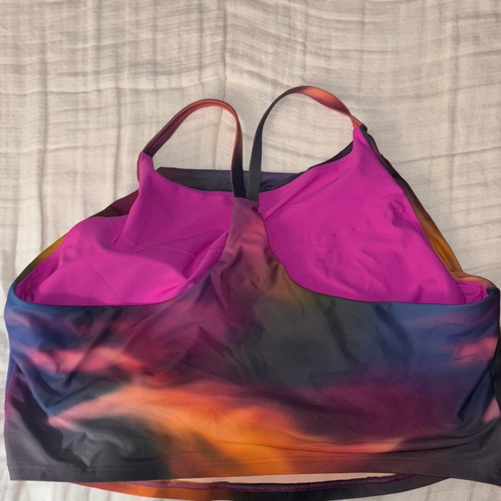 Old Navy Purple Pink Fitted Crop Tank Top - Picture 3 of 4